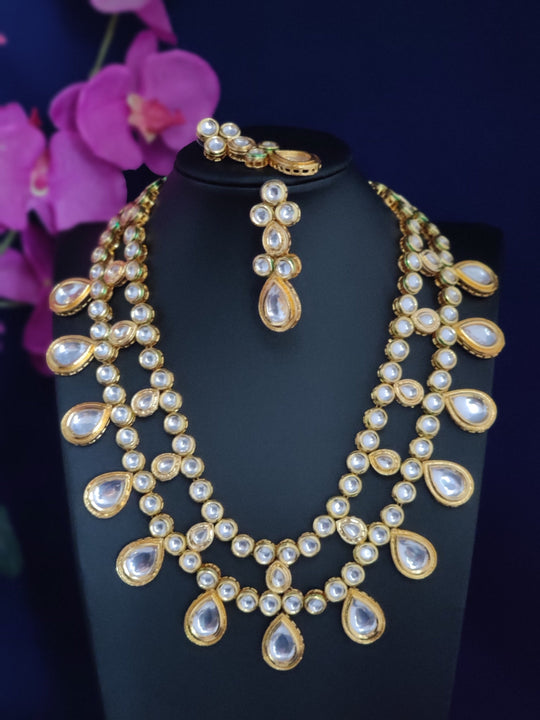 (1-3-NS42) AC Kundan Big Statement Necklace