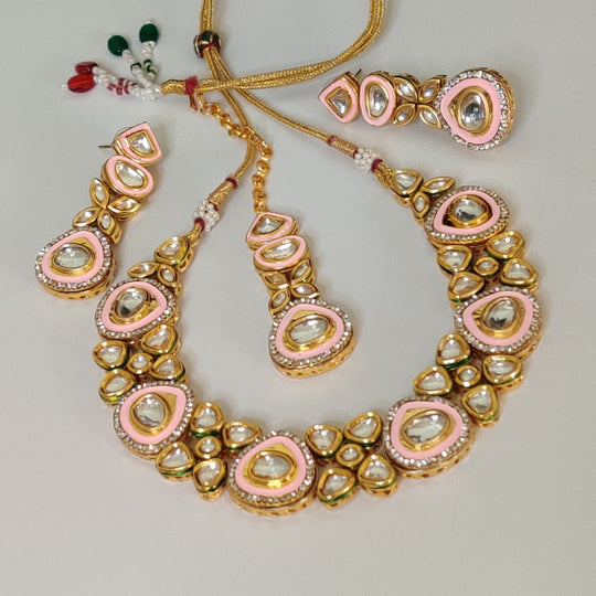 (1-3-NS19) AC Kundan Back Meenakari Choker