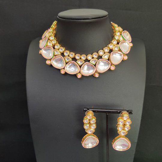 (1-3-NS21) UNCUT KUNDAN MEENAKARI CHOKER