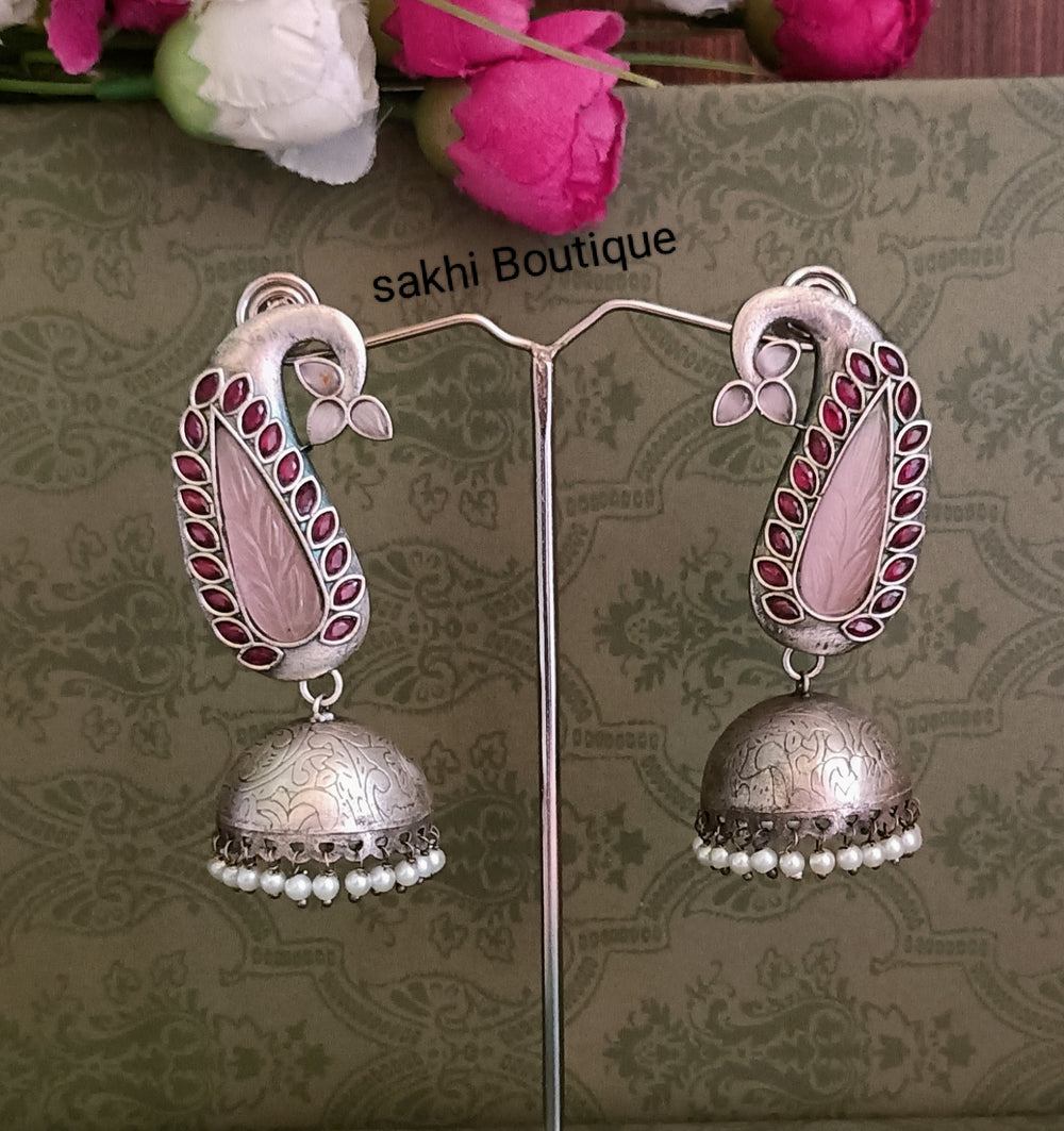 (8-18-ER18) SLA Peacock Design Jumka Earring