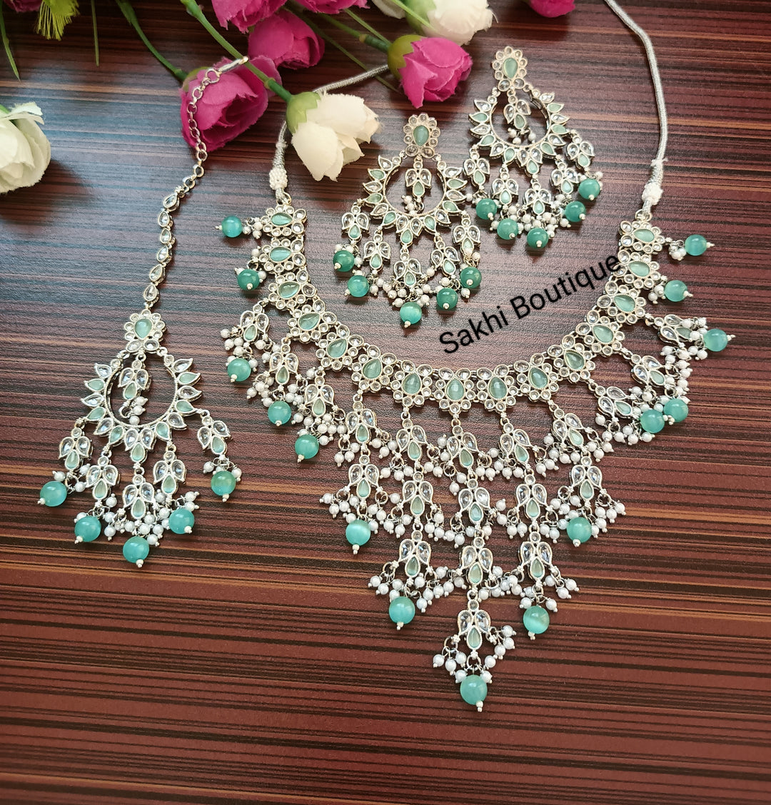 (0432NS003A100) Polki Combo Necklace Set