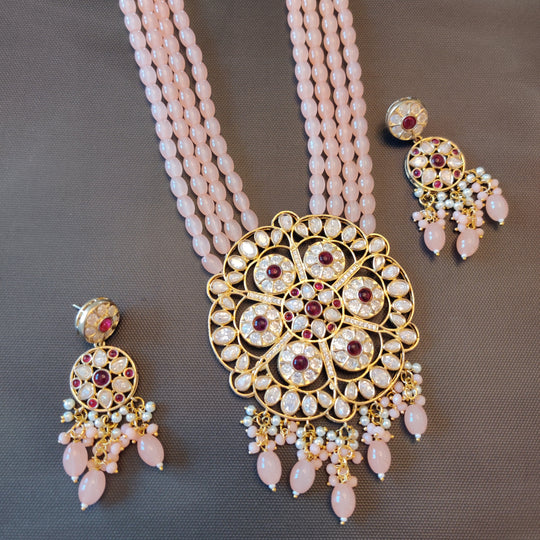 (0118NS028A100) Tyaani Kundan Big Pendent Premium Mala