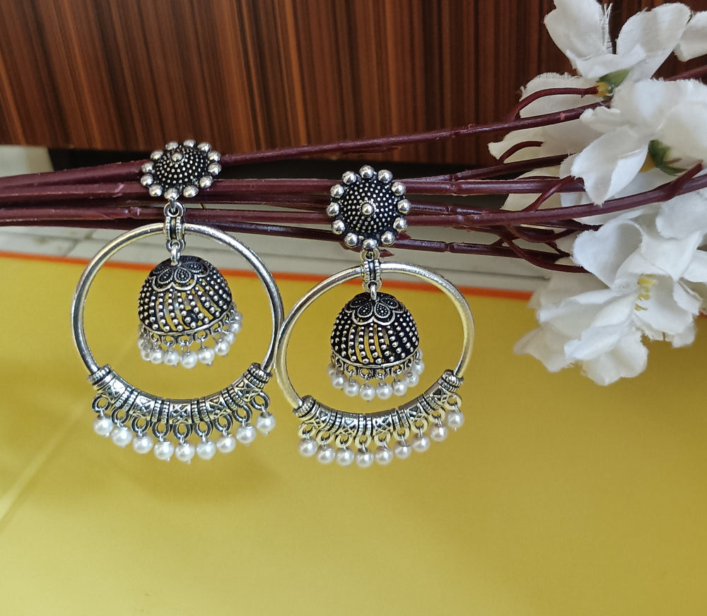 (010030ER001A20) Silver Chand Bali Earring