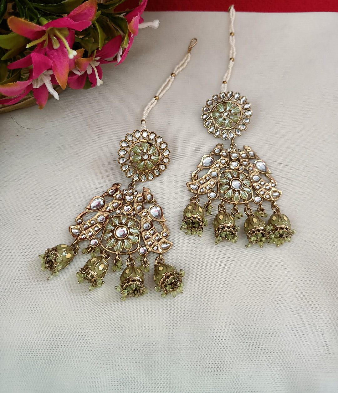 (0355103ER001A20) Kundan Stone Earrings