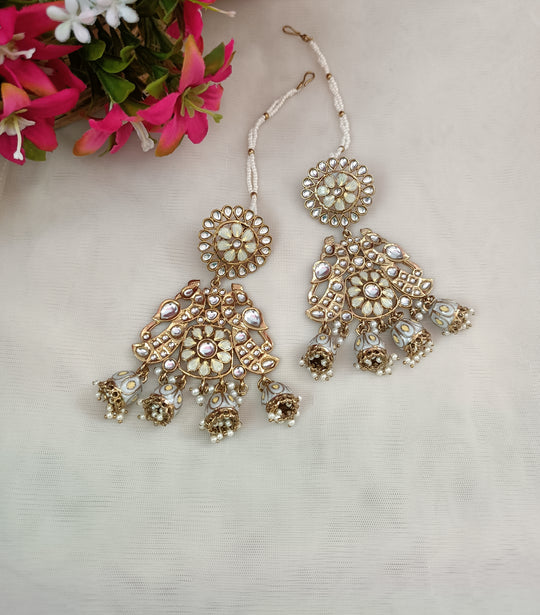 (0355103ER001A20) Kundan Stone Earrings