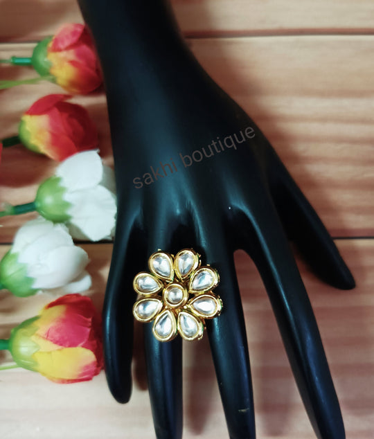 (1-3-FR4) AC Kundan Finger Ring