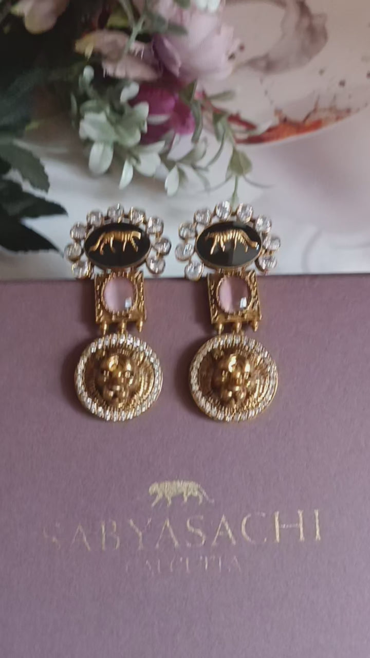 (0518ER005A100) Sabyasachi Inspired Logo Earring