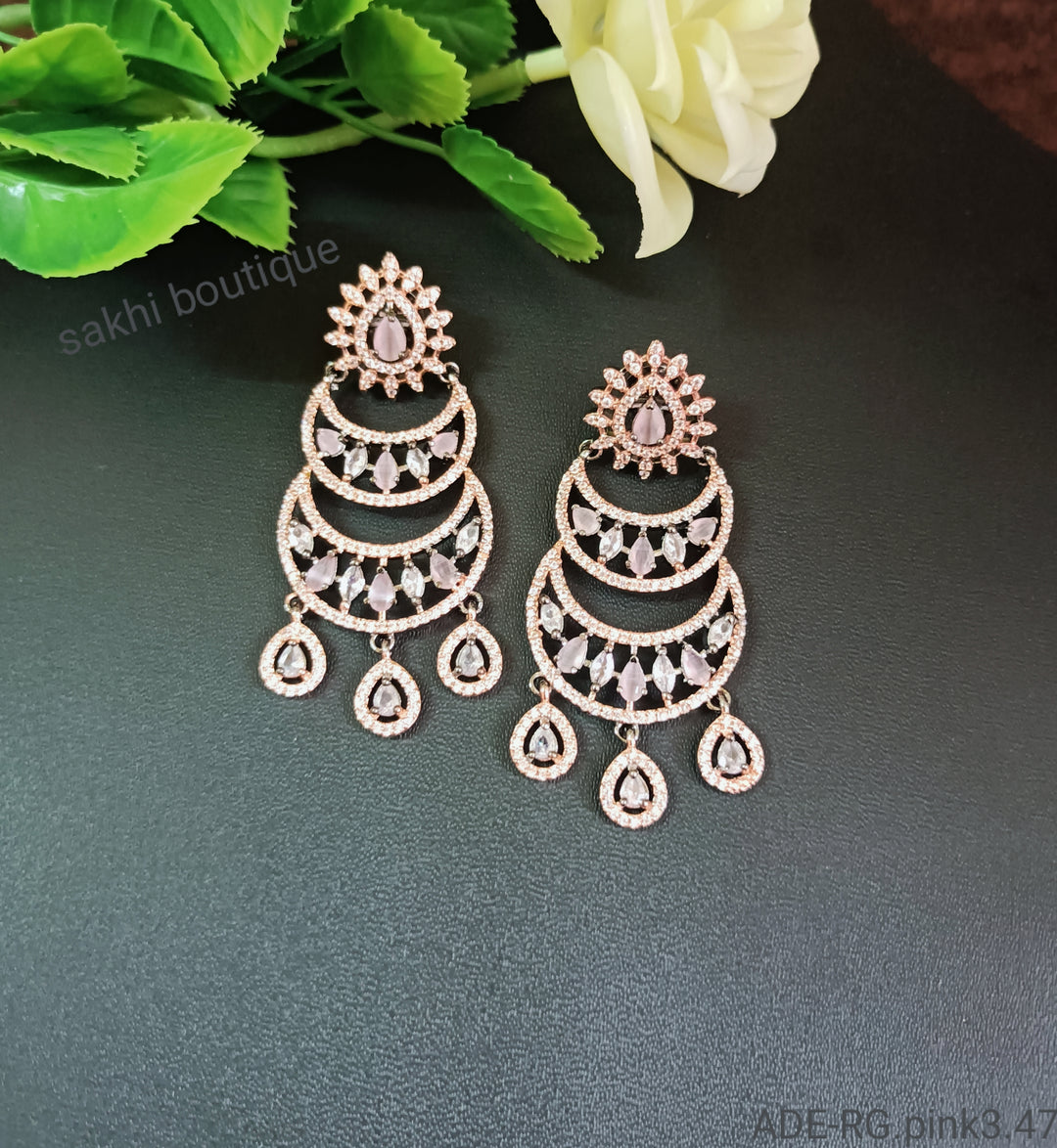 (5-33-ER9) AD Chand Bali  Earring