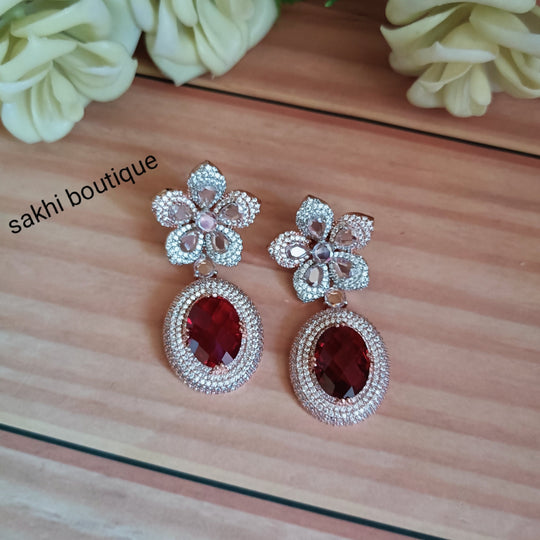 (5-33-ER4) AD Flower Earring