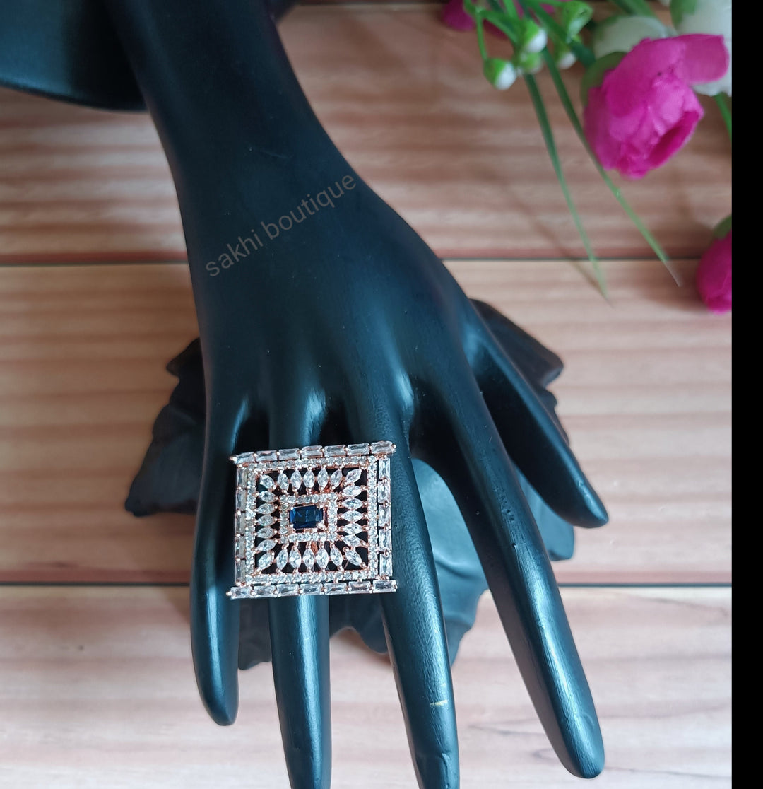 (5-33-FR3)  AD Square Shape Finger Rings