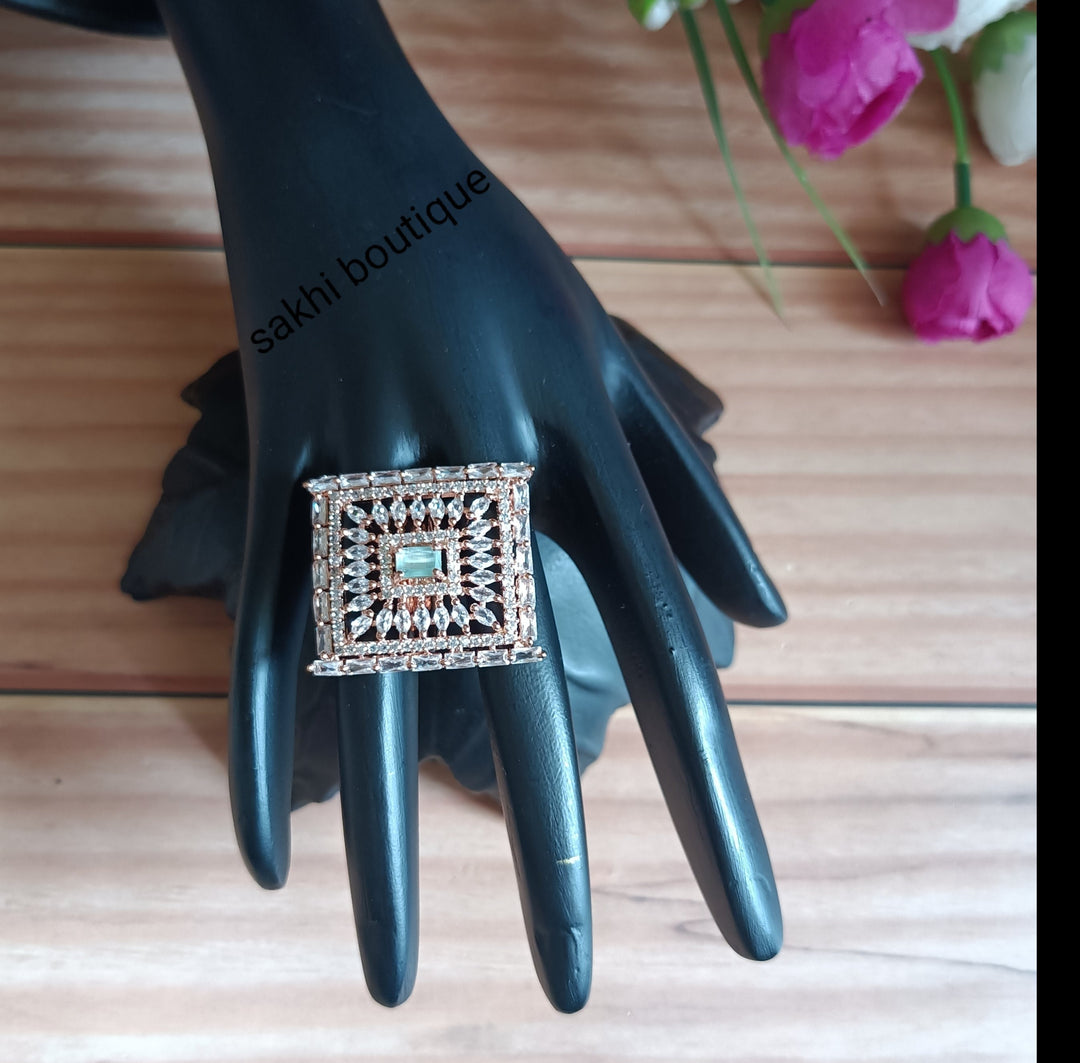 (5-33-FR3)  AD Square Shape Finger Rings