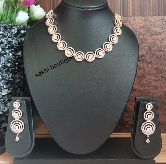 (5-33-NS12) "AD Roundable Deigner necklace"