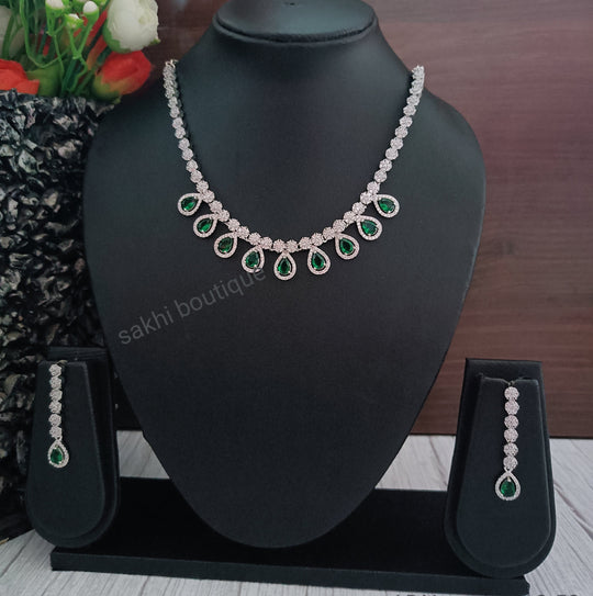 (5-33-NS9) "AD Monalisa Party Wear Necklace"