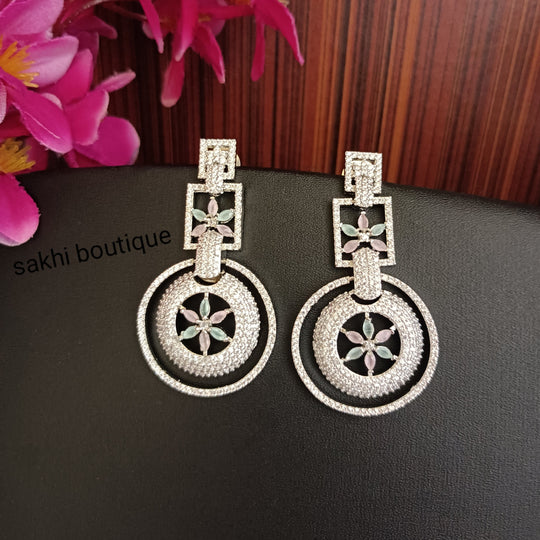 (5-33-ER20) AD Silver Earring