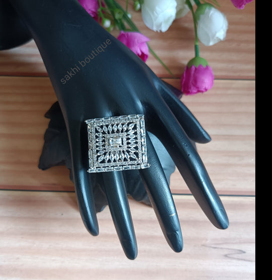 (5-33-FR3)  AD Square Shape Finger Rings