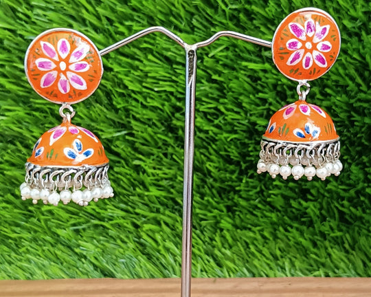 (9-30-ER15) Minakari Jummar Earring