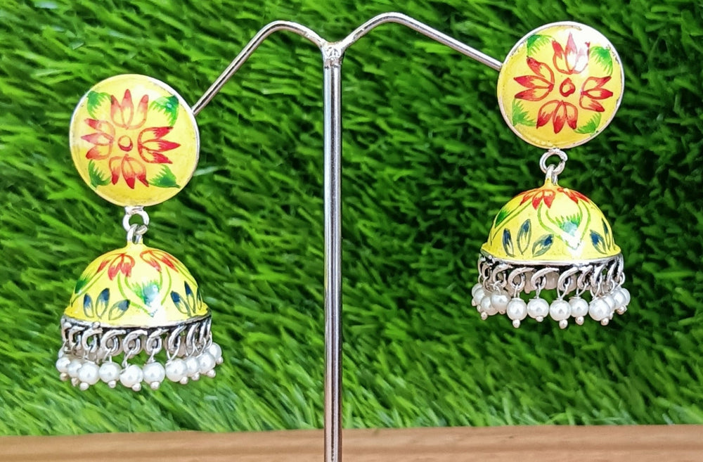 (9-30-ER15) Minakari Jummar Earring