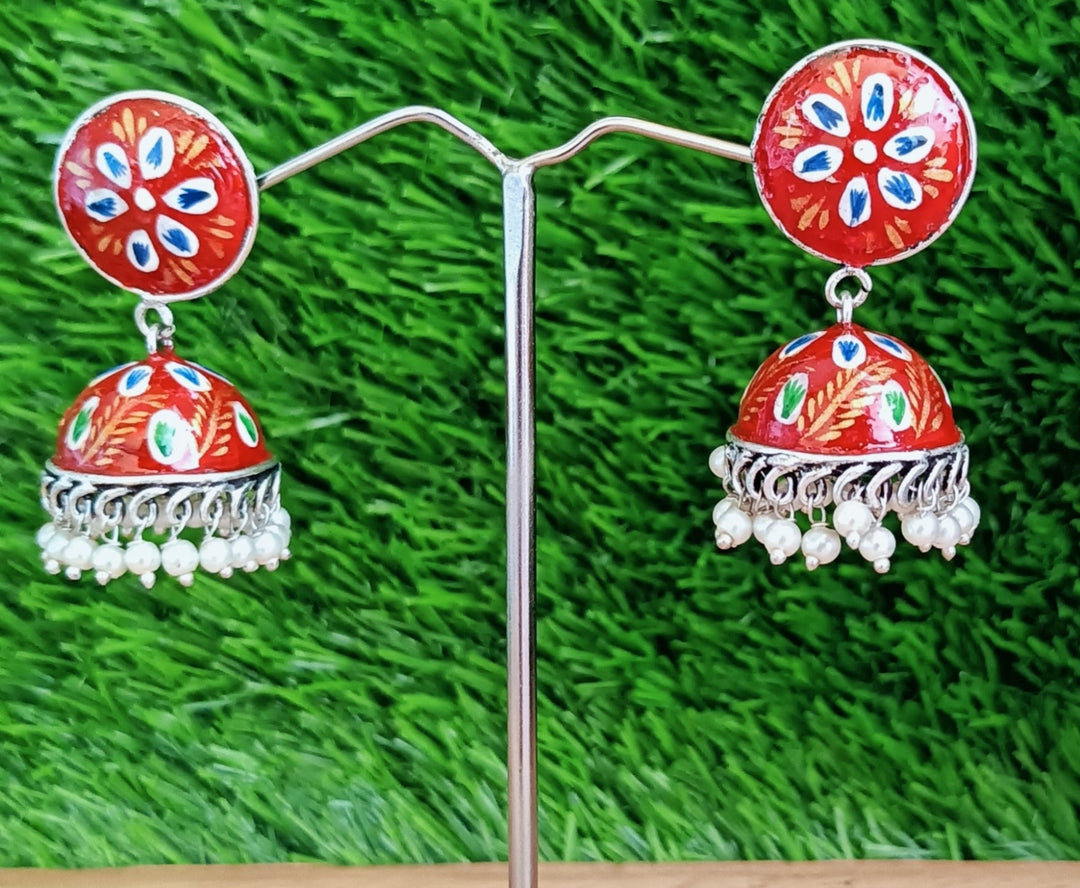 (9-30-ER15) Minakari Jummar Earring