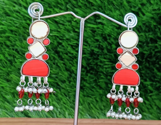 (9-30-ER1) Afghani Mirror Earring