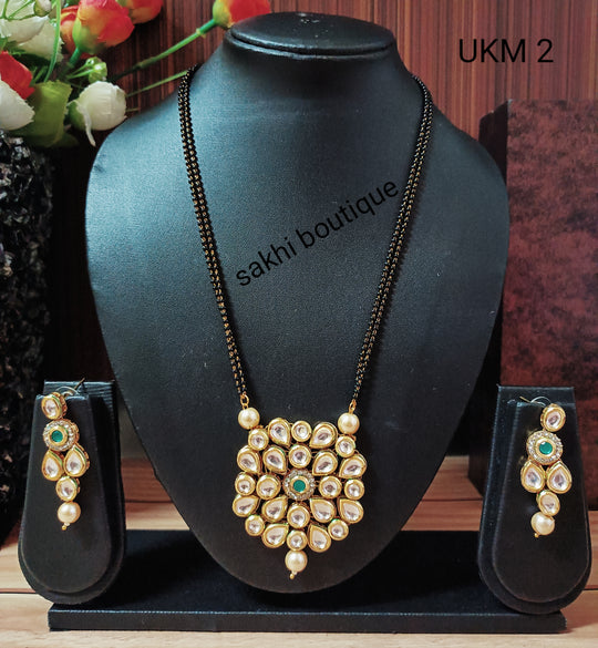 (10-3-M3) AC Kundan Back Meenakari Mangalsutra