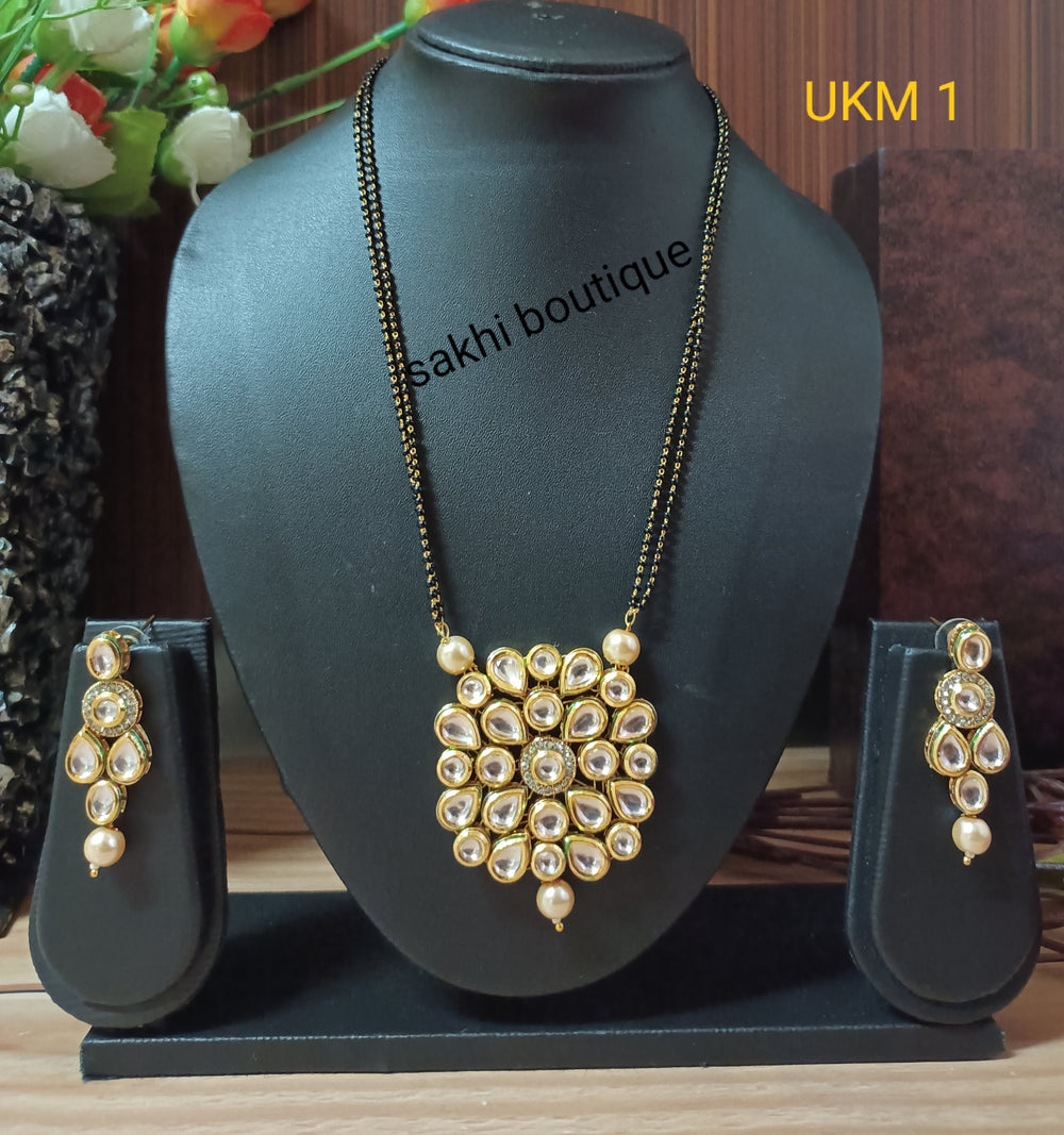 (10-3-M3) AC Kundan Back Meenakari Mangalsutra