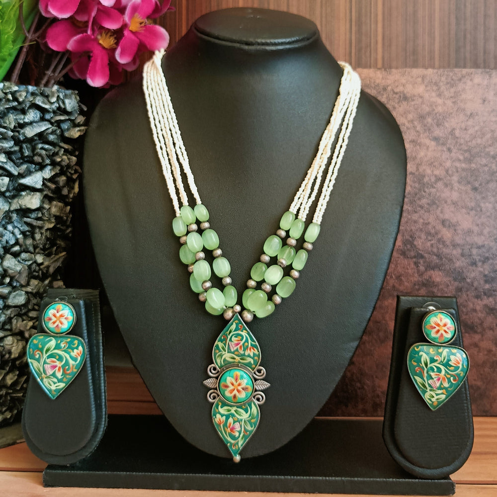 (8-30-NS38) SLA Fusion Meenakari Mala Necklace