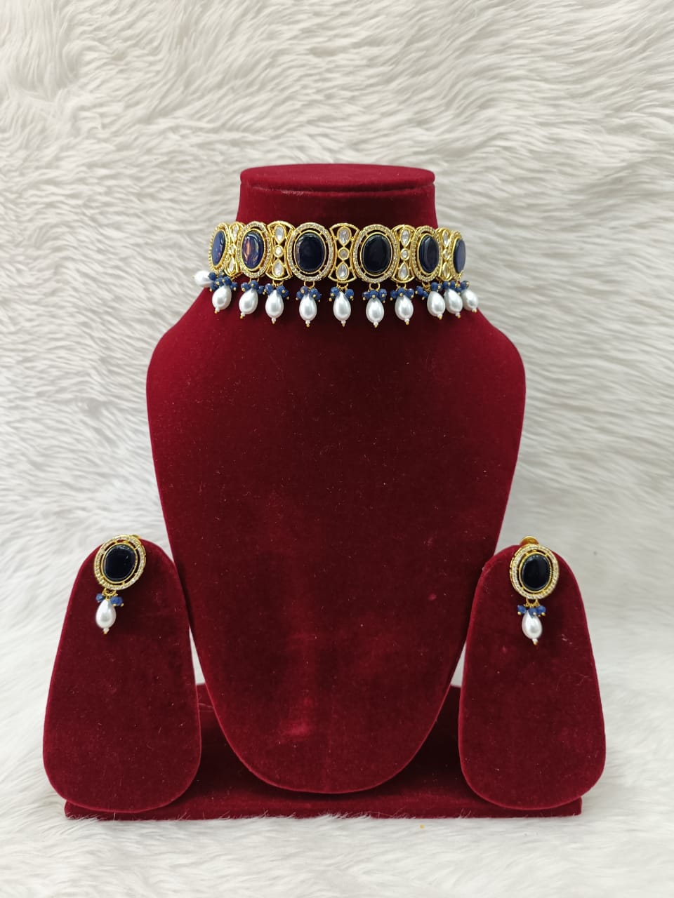 (3-18-NS10) Tayani Kundan Monalisa stone Choker