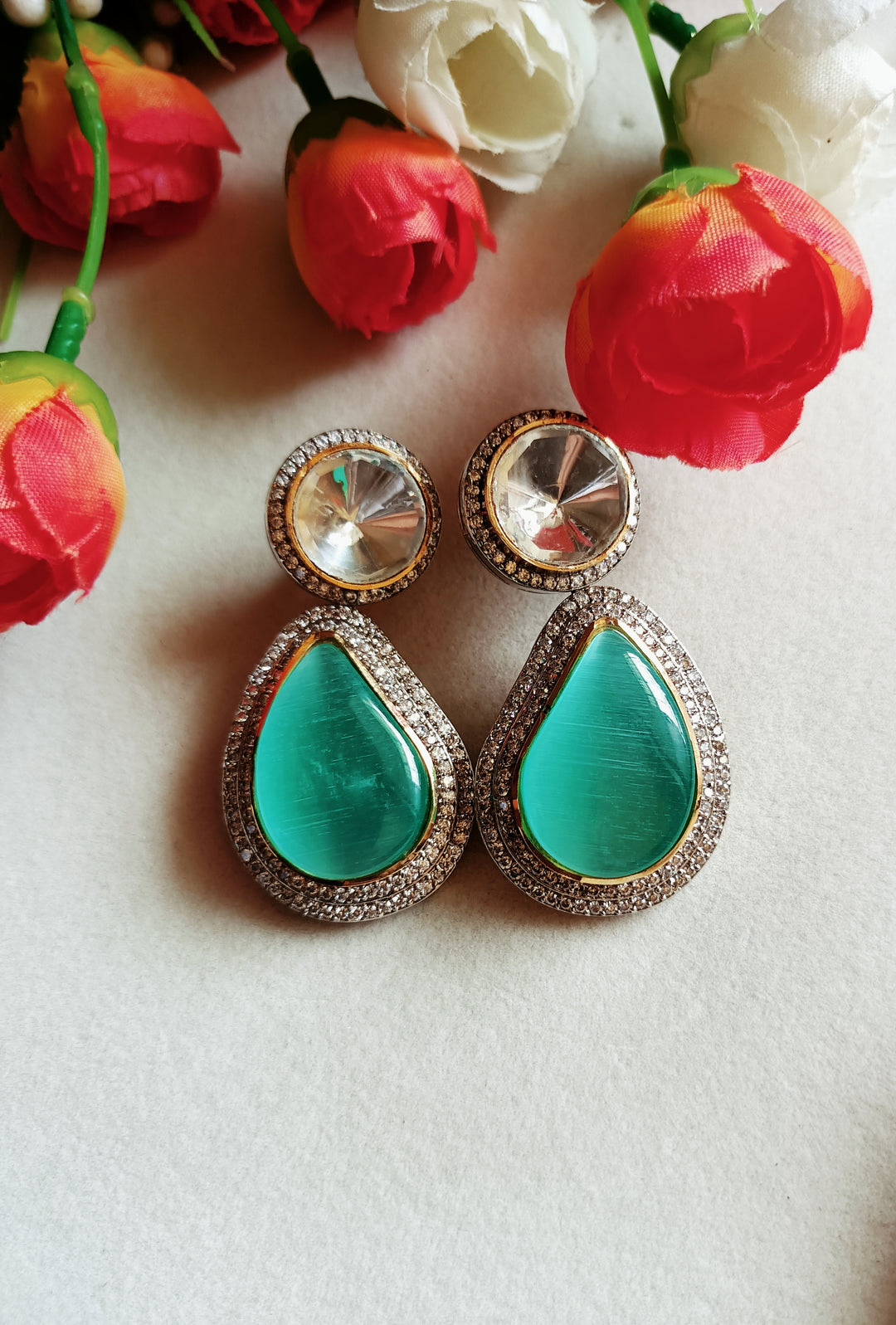 (3-18-ER7) Uncut Kundan Earring