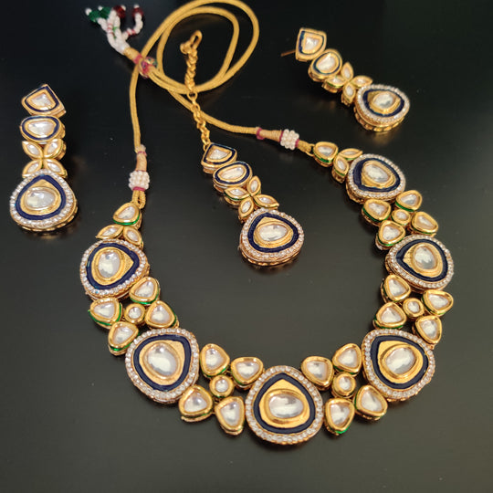 (1-3-NS19) AC Kundan Back Meenakari Choker