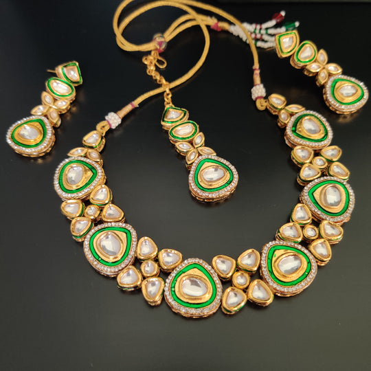 (1-3-NS19) AC Kundan Back Meenakari Choker