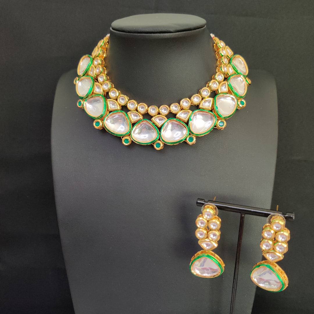 (1-3-NS21) UNCUT KUNDAN MEENAKARI CHOKER