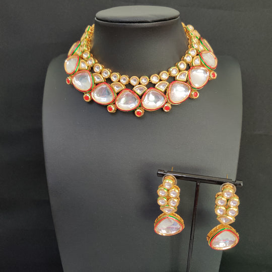 (1-3-NS21) UNCUT KUNDAN MEENAKARI CHOKER