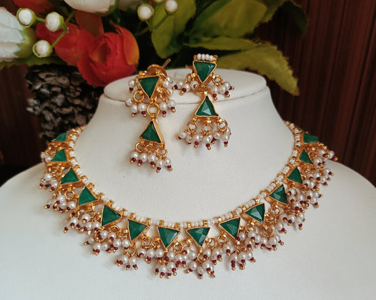 (1-14-NS6) PACHI KUNDAN DELICATE NECKLACE