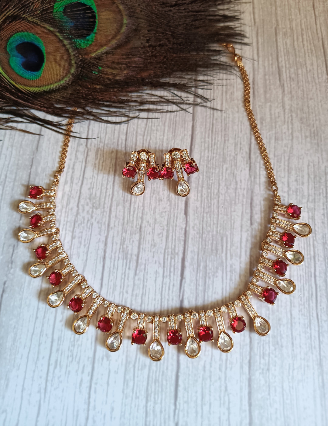 (3-13-NS4) Tyaani Kundan AD Necklace